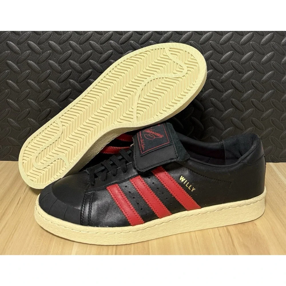 Adidas X Willy Chavarria Jabbar Low Shoes Black Red JP6111 Mens Size 12.5